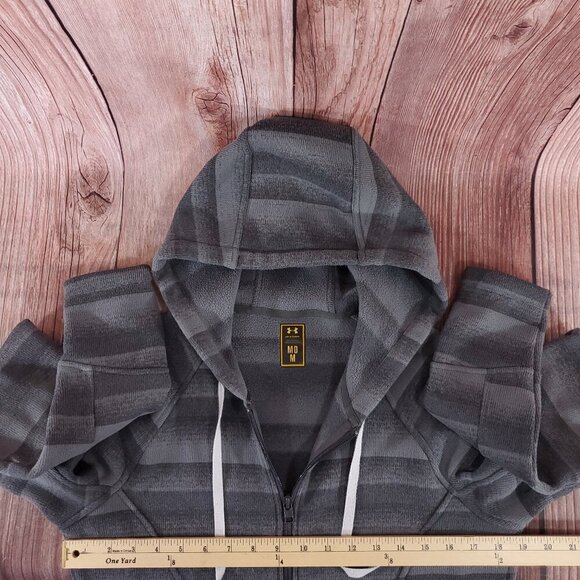 *READ* Under Armour Womens Medium Storm Full Zip Hooded Jacket Gray 1240071 - Picture 13 of 14